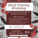 Fair Trade Workshop: Block Printing Workshop   July 5