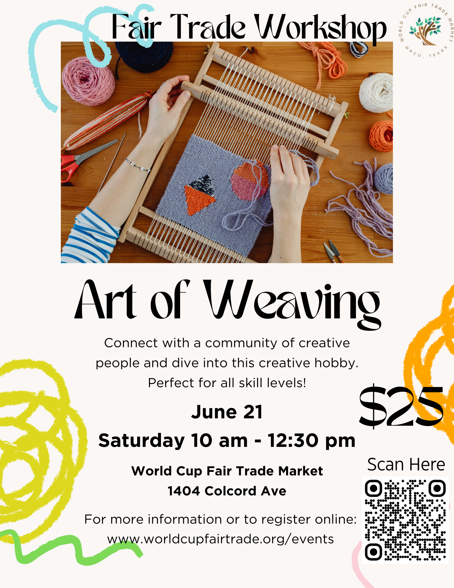 Fair Trade Workshop: Small Loom Weaving   June 21