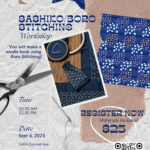 Fair Trade Workshop: Sachiko Stitch to Boro Needle Book    September  6  10am-Noon