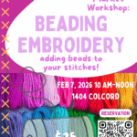 Fair Trade Workshop : Beading with Embroidery   February 7 2026  10 am- noon