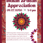 Fair Trade Market - Indian Appreciate Day - August 27  4-6pm