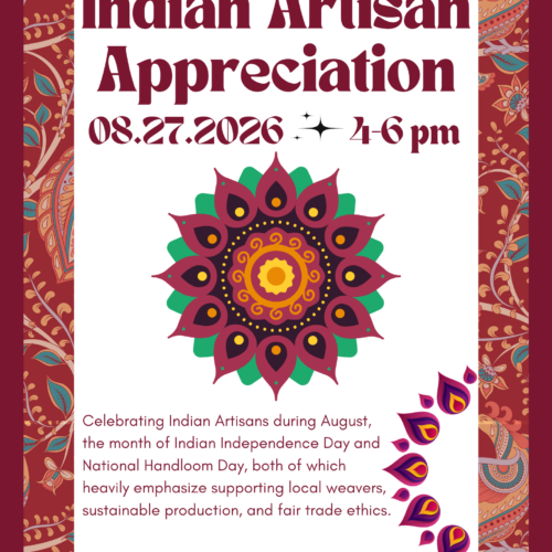 Fair Trade Market - Indian Appreciate Day - August 27  4-6pm