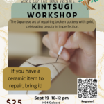 Fair Trade Workshop: Kintsugi   Sept 19 10-12