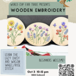 Fair Trade Workshop : Wooden Embroidery - Oct 3 10am-noon